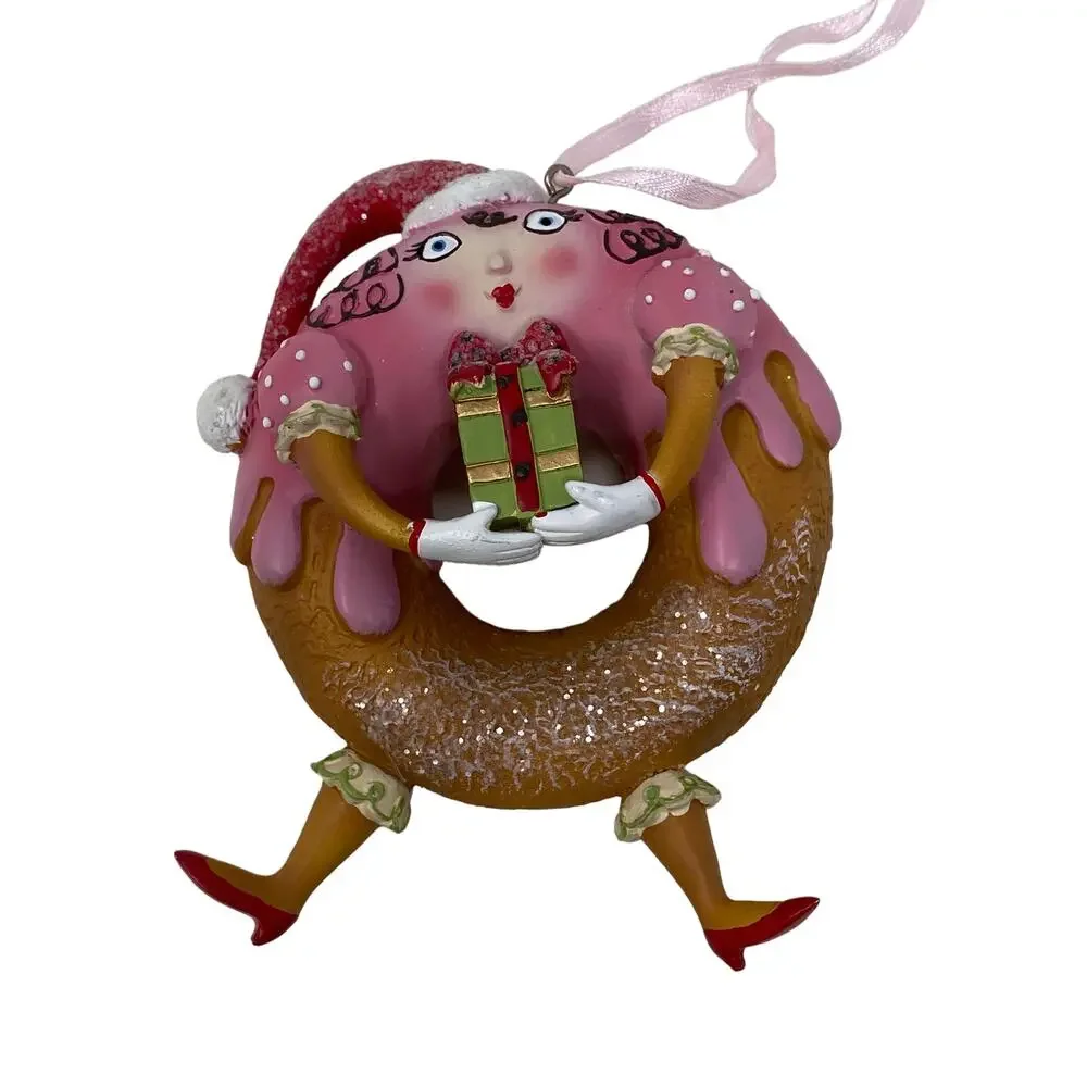 Ornament donut with face and legs